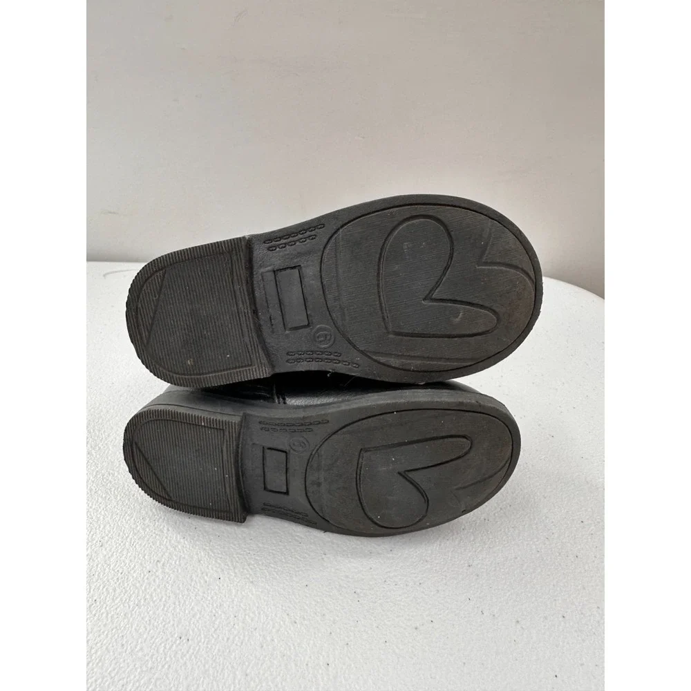 Nautica Kids Size 6 Black Brown Riding‎ Boots Decorative Metallic Ring Western